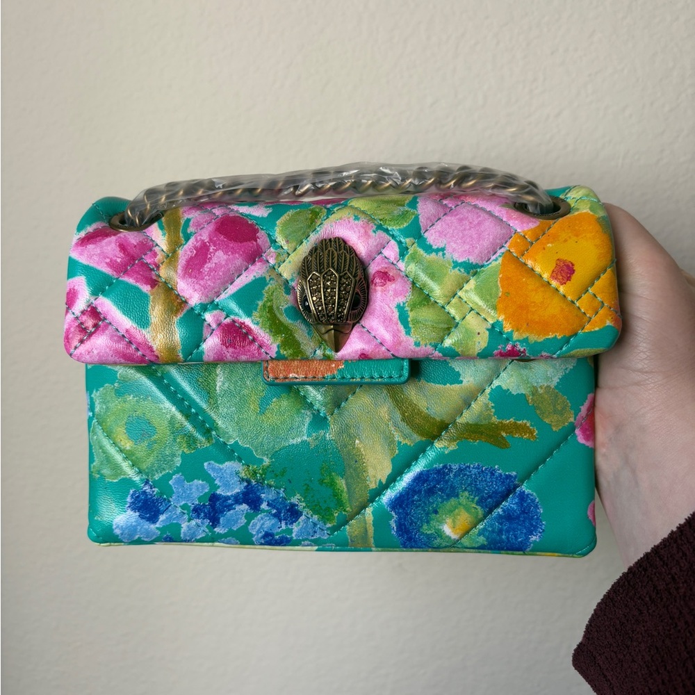 Kurt Geiger London mini Kensington floral leather bag
